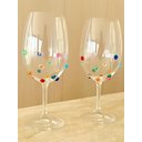 Ver imagem 1 de Taças de Cristal Vinho 580 Ml Bohemia Titanium Decorado com Mini Gemas 2 Un