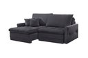 Ver imagem 3 de Sofá Retrátil e Reclinável Cristal Caixa Zero 2,60m Pillow de 15cm - Movenzo Estofados