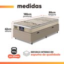 Ver imagem 3 de Cama Box Baú Solteiro Colchão Espuma D33 Fort 88x188x62cm