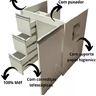 Armário Gabinete para Banheiro em Mdf com 3 Gavetas e Portas - 2