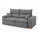Ver imagem 1 de Sofá Thor Retrátil e Reclinável com Molas Ensacadas e Pillow Top de 18cm:Veludo Cinza/1,90