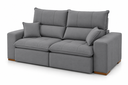Ver imagem 1 de Sofá Thor Retrátil e Reclinável com Molas Ensacadas e Pillow Top de 18cm:Veludo Cinza/1,90