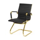 Ver imagem 1 de Cadeira de Escritório Eames Preta - Fixa | Dourado Brilho