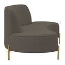 Ver imagem 6 de Sofá Orgânico 2 Lugares 150cm Argos Pés Ouro Fosco Bouclé Marrom - Nexta Casa