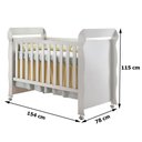 Ver imagem 3 de Berço Americano Mirelle Branco com Colchão e Guarda Roupa Ipê 3 Portas Branco Cinamomo - Móveis