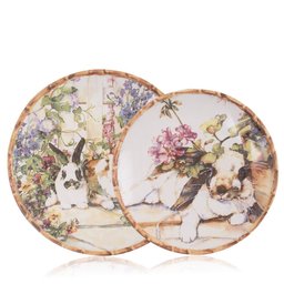 Conjunto 4 Pratos Raso Páscoa Rabbit´s - 2