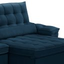 Ver imagem 5 de Sofá Retratil e Reclinável com Molas Ensacadas 210cm Heitor Azul