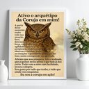 Ver imagem 2 de Quadro Decorativo Arquétipo Coruja Ativação 24x18cm:moldura Branca