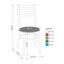 Ver imagem 4 de Conjunto 8 Cadeiras para Sala de Jantar Tradicional Cromado/Branco