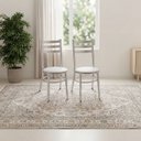 Ver imagem 3 de Conjunto 8 Cadeiras para Sala de Jantar Tradicional Cromado/Branco