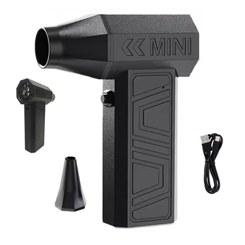 Mini Ventilador Soprador Turbo Jet Fan 130.000 Rpm 3 Velocidades sem Fio Usb Bateria Recarregavel Li