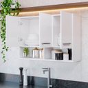 Ver imagem 3 de Armário de Parede Multiuso para Cozinha ou Lavanderia 3 Portas Branco