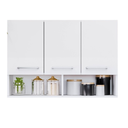 Ver imagem 4 de Armário de Parede Multiuso para Cozinha ou Lavanderia 3 Portas Branco