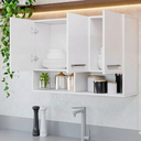 Ver imagem 6 de Armário de Parede Multiuso para Cozinha ou Lavanderia 3 Portas Branco