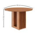Ver imagem 3 de Mesa de Jantar Redonda 4 Lugares Tampo Mdf 109x109 Cm 20954 Cinamomo Molci
