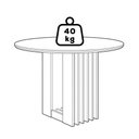 Ver imagem 4 de Mesa de Jantar Redonda 4 Lugares Tampo Mdf 109x109 Cm 20954 Cinamomo Molci