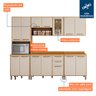 Cozinha Completa 5 Peças Detalhe Vidro Áustria Valdemóveis - 13