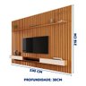 Painel Home Ripado Tv até 75 Polegadas 2.2 Nature Off White Valerius Shop Jm - 4