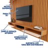 Painel Home Ripado Tv até 75 Polegadas 2.2 Nature Off White Valerius Shop Jm - 3