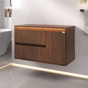 Ver imagem 1 de Gabinete Adelaide 90cm Suspenso Led - Fabribam Cacau