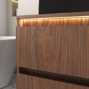 Ver imagem 2 de Gabinete Adelaide 90cm Suspenso Led - Fabribam Cacau