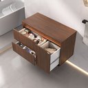 Ver imagem 3 de Gabinete Adelaide 90cm Suspenso Led - Fabribam Cacau