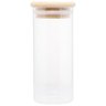 Pote de Vidro Liso Tampa Bambu Hermético 1l de Bancada Wolff - 2
