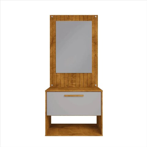 Conjunto Gabinete Cuba Espelho Banheiro Naturalle Off White