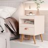 Conjunto 2 Mesas de Cabeceira Sal Offwhite - Rede Móveis - 2