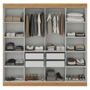 Ver imagem 2 de Guarda-roupa Casal Maxel Paris 8 Portas Mdp Cinamomo/off White