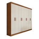 Ver imagem 3 de Guarda-roupa Casal Maxel Paris 8 Portas Mdp Cinamomo/off White