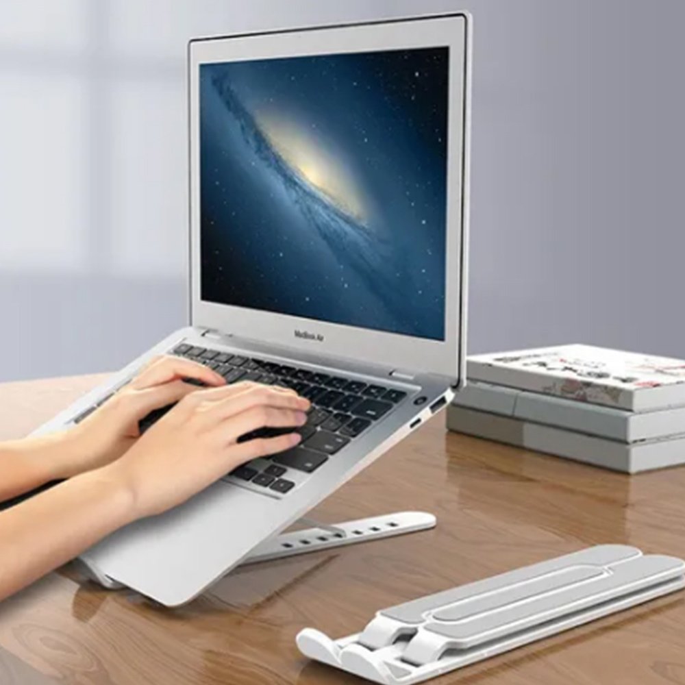 Suporte de Mesa para Notebook Portátil Regulavel Laptop Ajustavel Slim Ergonomico - 4