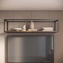 Ver mais imagens de Nicho Aéreo Industrial de Prateleira em Ferro e MDF Paris Freijó/Preto