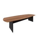 Ver imagem 2 de Mesa de Reunião Orgânica 320cm x 110cm Pés Painel Escritório F5 Office Cor:Nogal com Preto