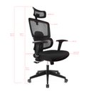 Ver imagem 5 de Cadeira Presidente Escritório Ergonômica Gogo Chair Go-251 - Preta