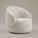Ver imagem 3 de Poltrona Decorativa Orgânica Saara Sala de Estar Living Luxo Bouclê Off White - Desk Design