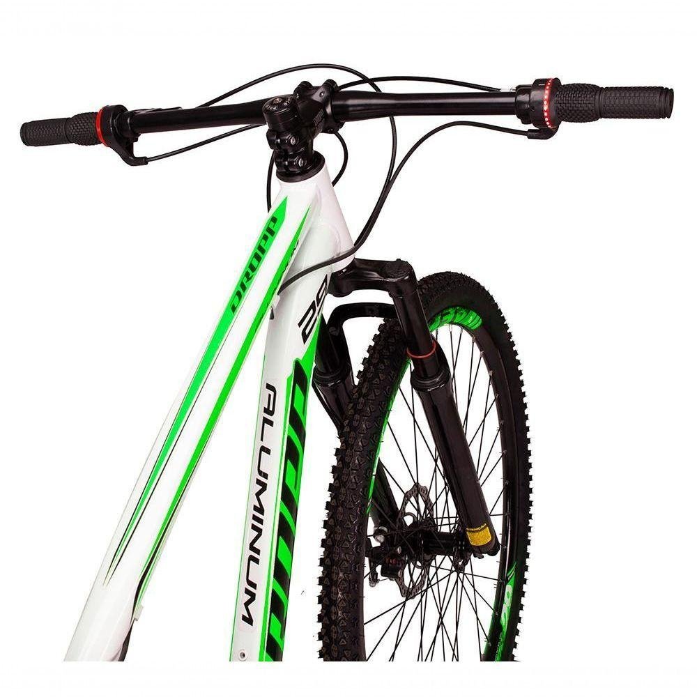 Bicicleta 29 Dropp Aluminum Freio Disco Branco+Verde - 3