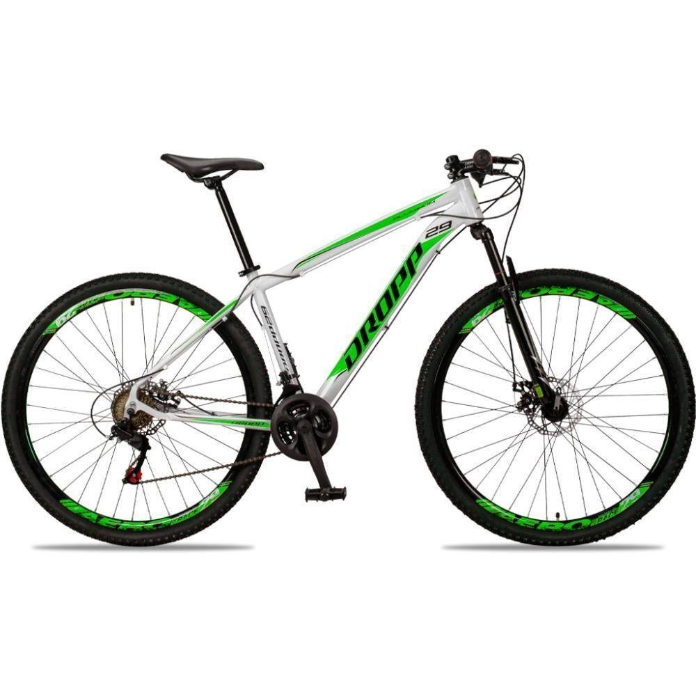 Bicicleta 29 Dropp Aluminum Freio Disco Branco+Verde - 6