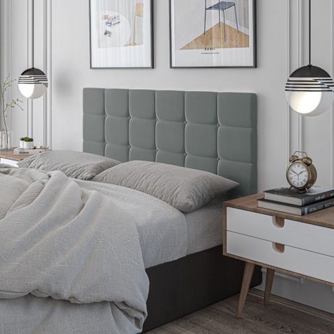 PAINEL CAMA BOX SUSPENSA ALINE GRAFITE  1.40