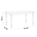 Ver imagem 7 de Mesa de Jantar 6 Lugares 160cm com 02 Bancos de Madeira e 02 Cadeiras Lazuli F06 Freijó - Lyam