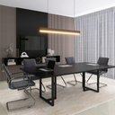 Ver imagem 4 de Mesa Reunião 260x73,5cm em MDP Bipartida Preto