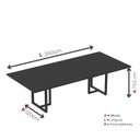 Ver imagem 3 de Mesa Reunião 260x73,5cm em MDP Bipartida Preto
