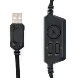 FONE HEADSET GAMER AURA AUDIO 7.1 COM VIBRAÇÃO LED RGB USB, MICROFONE FLEXÍVEL COM SOFTWARE - - 4