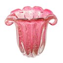 Ver imagem 1 de Vaso Lyor Italy de Vidro Rosa e Dourado 13cm x 11cm x 10cm