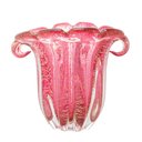 Ver imagem 2 de Vaso Lyor Italy de Vidro Rosa e Dourado 13cm x 11cm x 10cm