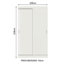 Guarda-roupa Solteiro Madesa Tokio 2 Portas de Correr 2 Gavetas - 4