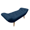 Ver imagem 2 de Recamier Sofá Calçadeira 1,6 M Realeza:suede Azul Marinho