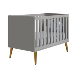 Jogo de Quarto para Bebê Théo New Cinza Fosco com Madeira - Moveisaqui - 2 Jogo de Quarto para Bebê Théo New Cinza Fosco com Madeira - Moveisaqui - 2