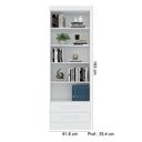 Ver imagem 2 de Kit com 02 Estantes Livreiros 3420 Qmovi Branco