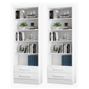 Ver imagem 1 de Kit com 02 Estantes Livreiros 3420 Qmovi Branco
